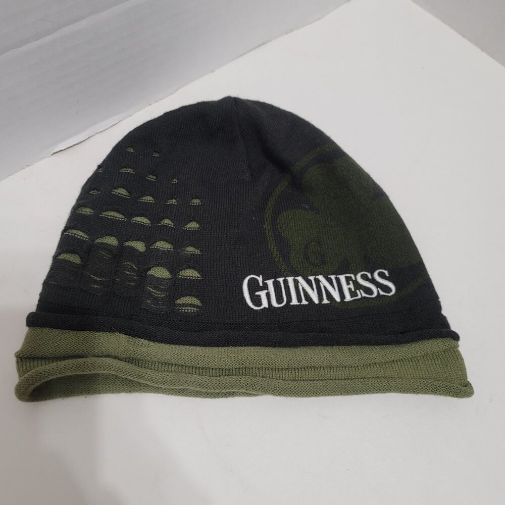 Guinness Beer & Bio Domes Hat Collab Beanie black/green Shredded Distressed OSFA